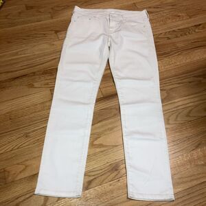 Mother Pants 29 White Cotton Sample Stretch Preppy